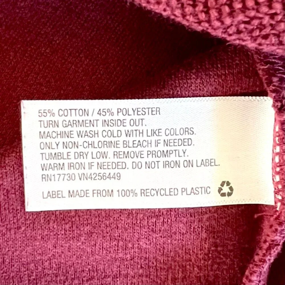 Goodfellow &Co Mens Burgundy Long Sleeve Sweatshirt XL Cotton/Poly Blend EUC